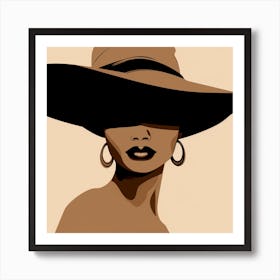 Woman In A Hat 34 Art Print