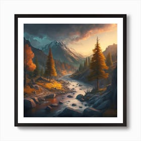 Landscape Painting 2 Art Print