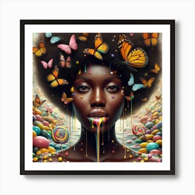 Butterflies and Candy Art Print