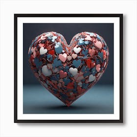 Heart Of Love in pieces Art Print