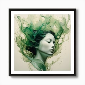 'Green Head' Art Print