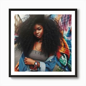 Afro Hair Art Print