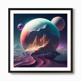 Space Landscape Art Print