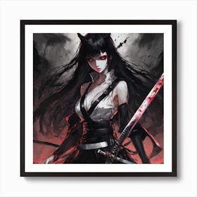 Samurai Girl 7 Art Print