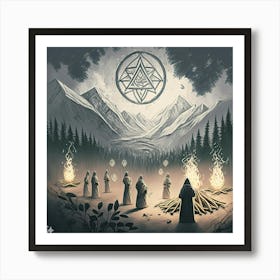 Shamanic ritual Art Print