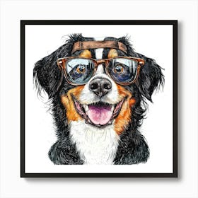 Bernese Dog 5 Art Print