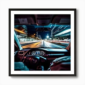 Vehicle View Transportation Drive Car Auto Mirror Vision Driver Street Landscape Traffic (6) Art Print