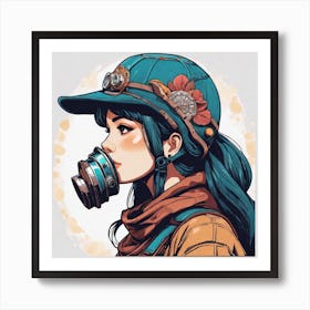 Steampunk Girl Art Print