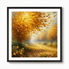 Autumn Blows 1 Art Print