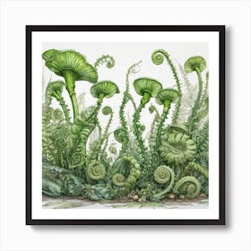 Ferns 5 Art Print