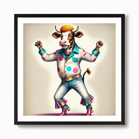 Cow Dancing 3 Art Print