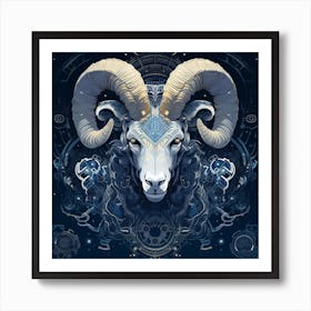 Ram Head 2 Art Print