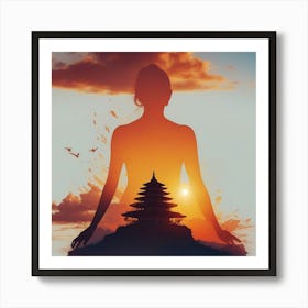 Meditation At Sunset Art Print