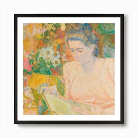 Woman Reading A Book 4 Art Print