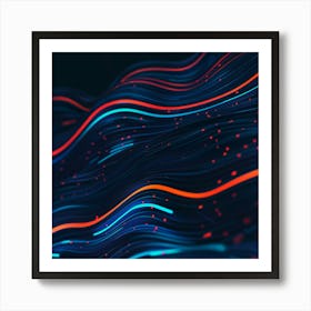 Abstract Wave Pattern 1 Art Print