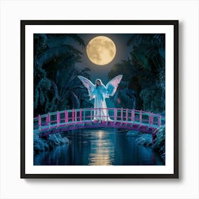 Angel On A Bridge Art Print