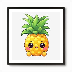 Kawaii Pineapple Art Print