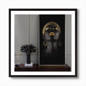 Gold And Black Art Print