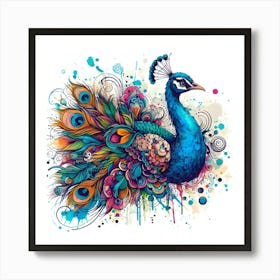 Peacock Art Print