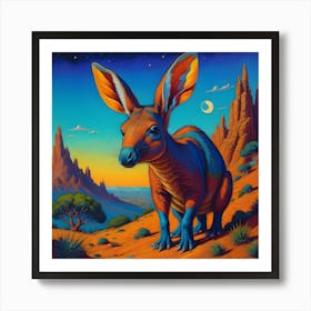 Aardvark at Night Art Print