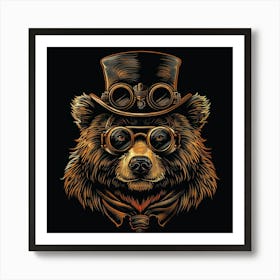 Steampunk Bear 5 Art Print