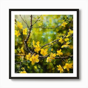 Yellow Blossoms Art Print