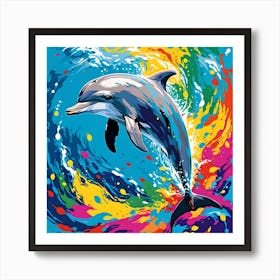 DolpHIN PAINT EXPLOSION Art Print