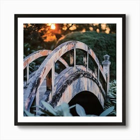 Bridge In The Garden Art Print