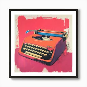 Typewriter Pop Art 2 Art Print