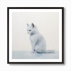 White Kitten Art Print