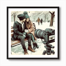 Portrait Of A Couple Art Print