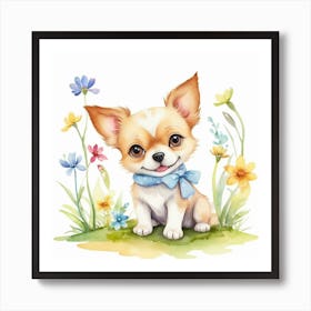 Watercolor Chihuahua Art Print
