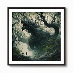 Dragon In The Forest Art Print