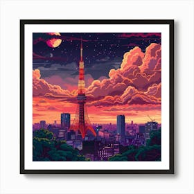 Tokyo Skyline Art Print