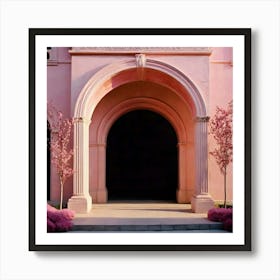 Pink Building Stock Videos & Royalty-Free Footage Art Print