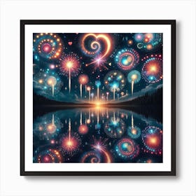 Fireworks In The Sky 1 Art Print