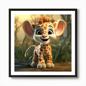 Cute Tiger Baby Art Print