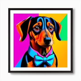 Dachshund Bow Tie Art Print