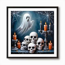 Skulls and Ghosts Art Print