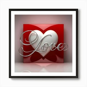 Love or a valentine's card Art Print