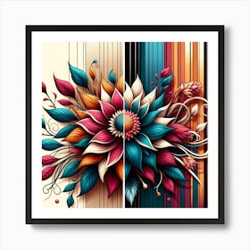 Abstract Floral Design Art Print