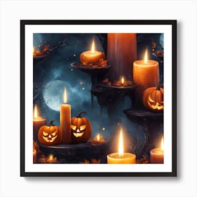 Halloween Wallpaper Art Print