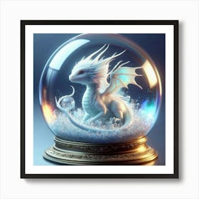 Snow Globe Dragon Affiche