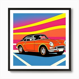 Bright Pop Art Highway Adventure Illustration Art Print