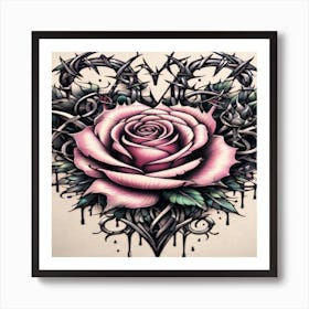 Heart Tattoo Designs 5 Art Print