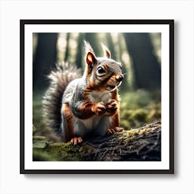 Squirrel In The Forest 194 Art Print