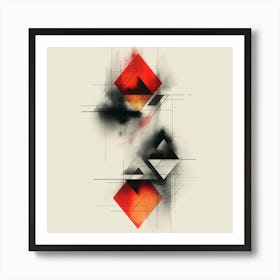 Geometric Triangles Art Print