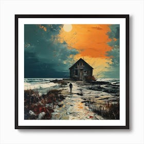 House On The Beach Art Print