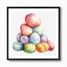 Watercolor Easter Eggs 1 Poster