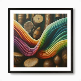 Rainbow Drums Art Print